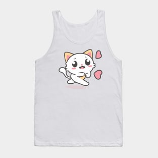 Cute kawaii cat cartoon Tank Top